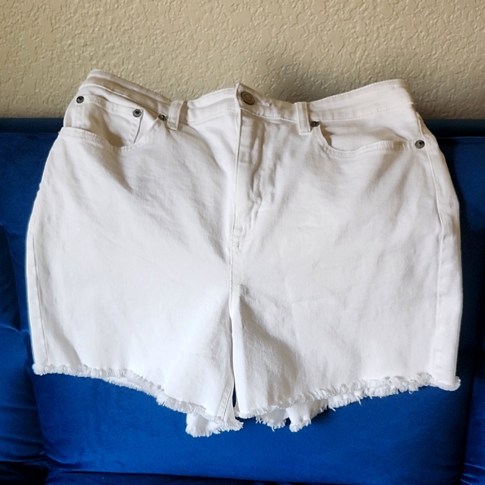 Women's White Denim Shorts